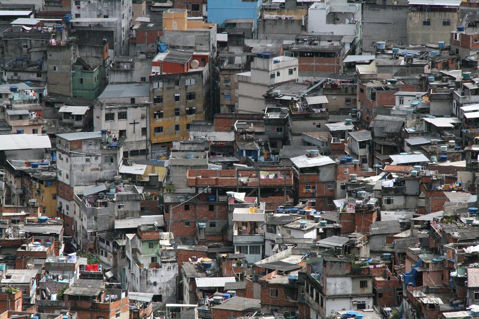 The Rocinha favela Beside a wealthier part of town